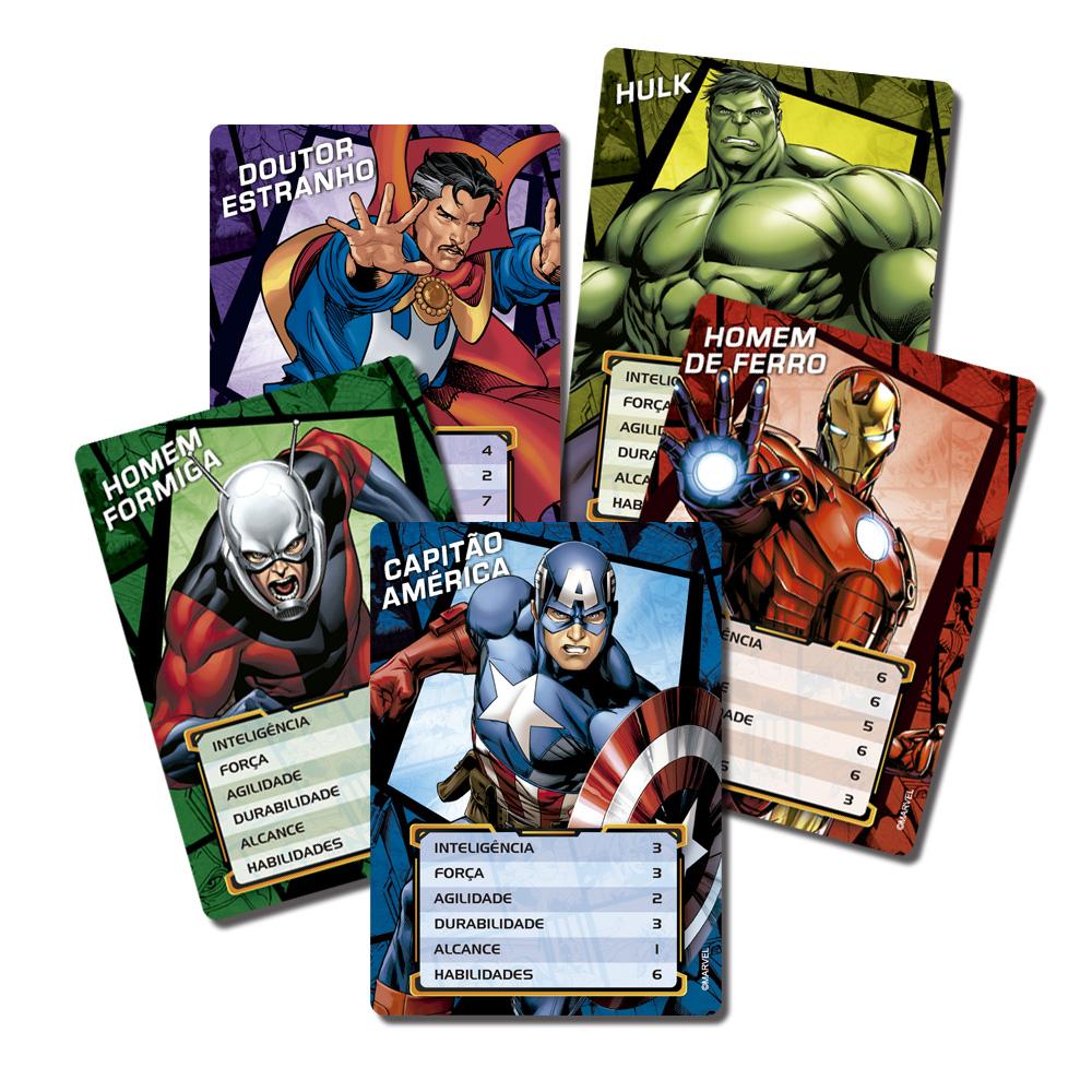Jogo de Cartas - Trim Trim - Avengers - 52 Cartas - 2 a 4 Jogadores - Elka