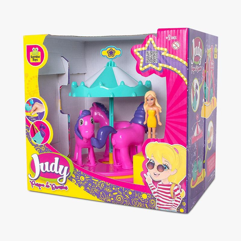 Playset-com-Mini-Figura---Parque-da-Judy---Carrossel---Samba-Toys-2
