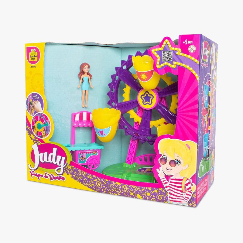 Playset-com-Mini-Figura-e-Acessorio---Parque-da-Judy---Roda-Gigante---Samba-Toys-4