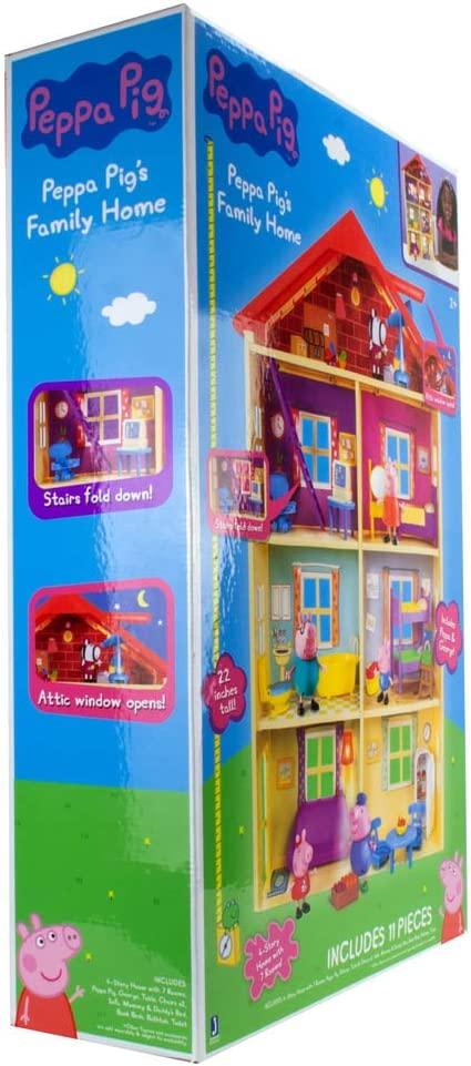 Brinquedo Casa Gigante Da Peppa Pig George 7 Ambientes 55 Cm