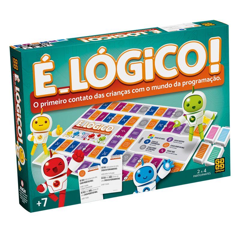 Jogo-Educativo---E-Logico---2-a-4-Jogadores---Grow-1