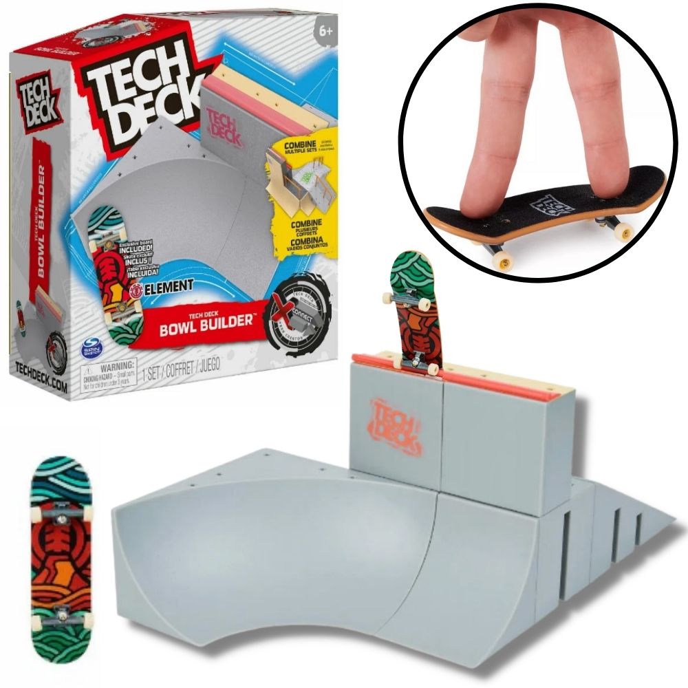 Pista Bowl Builder Tech Deck - Rampa e Skate de Dedo Sunny - Ri Happy