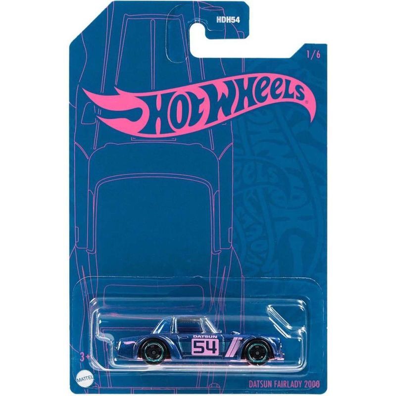 Hot Wheels - Set 5 Miniaturas - Aniversário 54 Anos - Roxo e Rosa