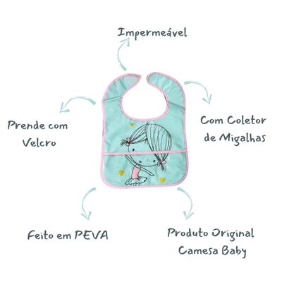 Babador De Peva Para Bebês Impermeável Para Alimentação