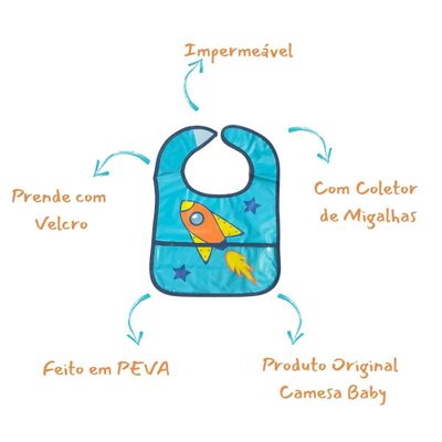 Babador De Peva Para Bebês Impermeável Para Alimentação