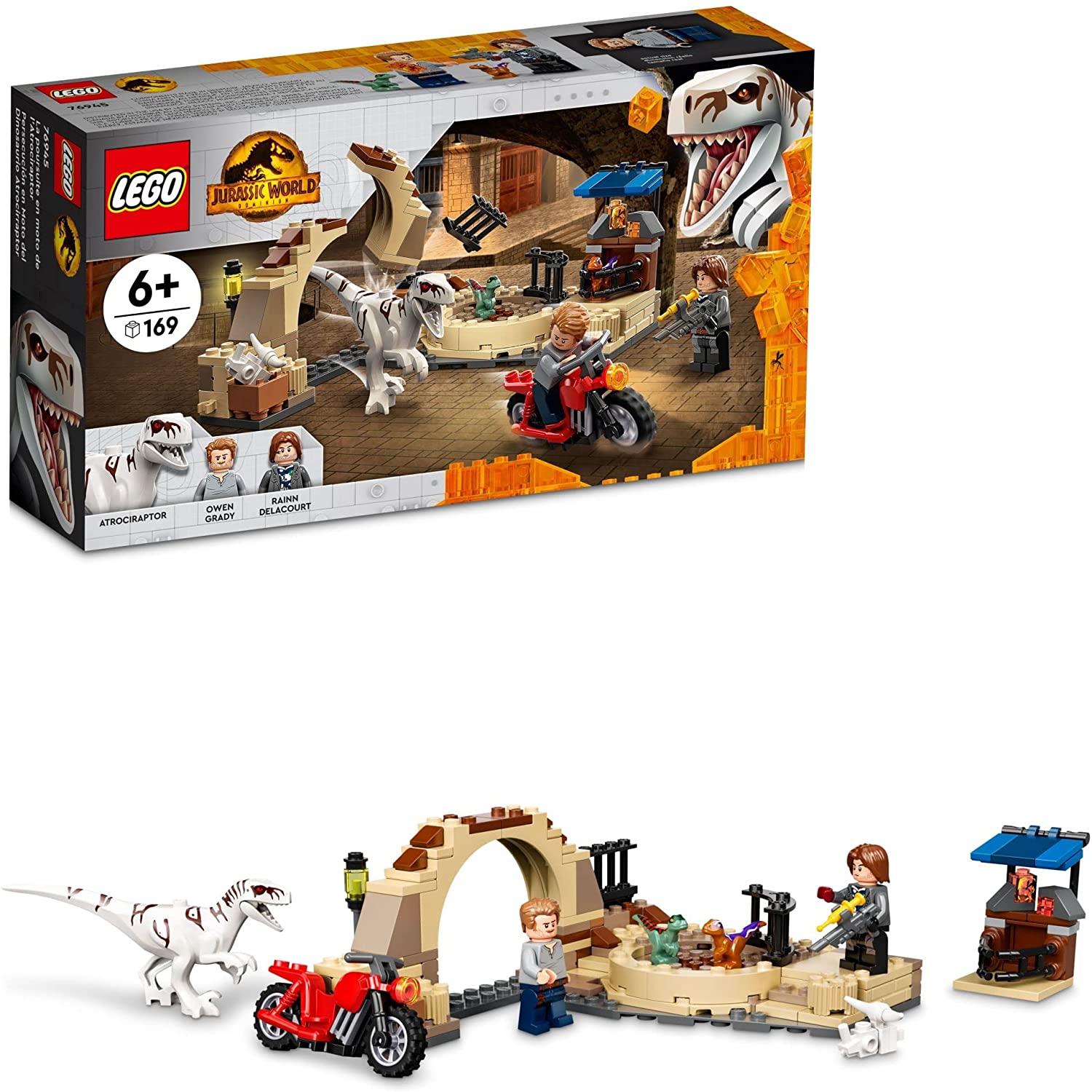 Lego 76945 Jurassic World - Dinossauro Atrociraptor: Perseguição