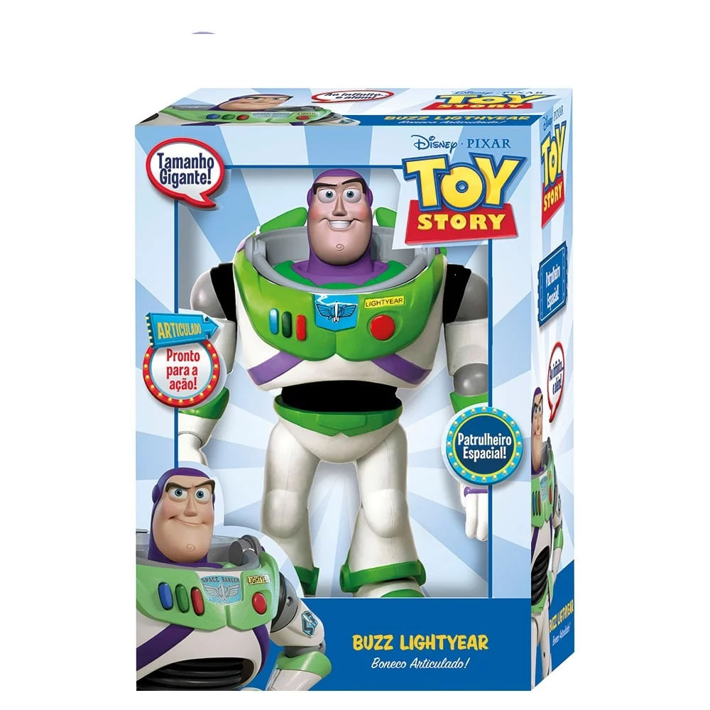 Boneco Disney Toy Story Buzz Lightyear 55cm - Mimo Toys 466 - Ri Happy