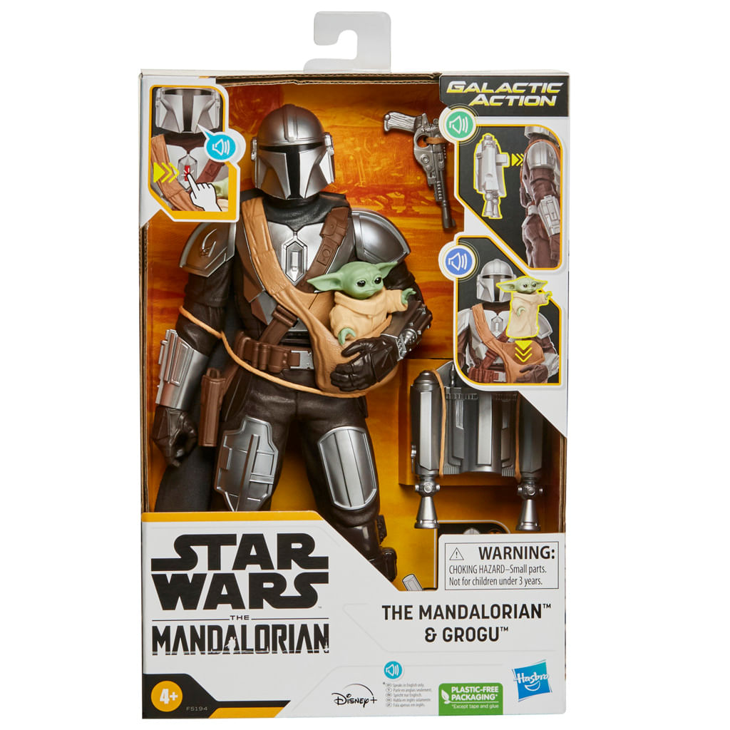 Boneco e Mini Figura - Disney - Star Wars - The Mandalorian e Grogu - Ação  Galáctica - 30cm - Hasbro