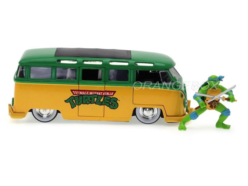 Volkswagen Kombi Pick-Up Bus 1962 Tartarugas Ninja + Figura