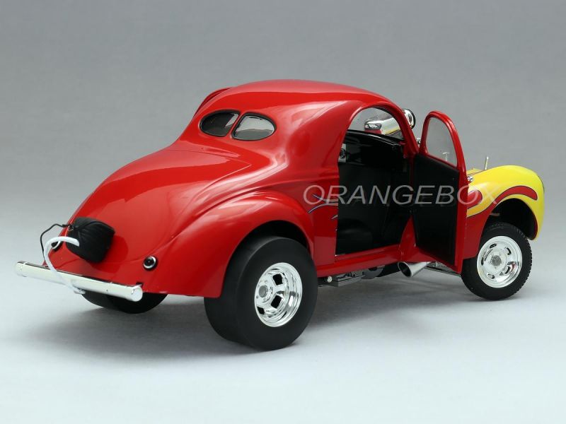 Modèle Réduit 1/18 Willys Gasser 1941 Par ACME - Démontable - Bleu - Moulé Sous Pression - Neuf