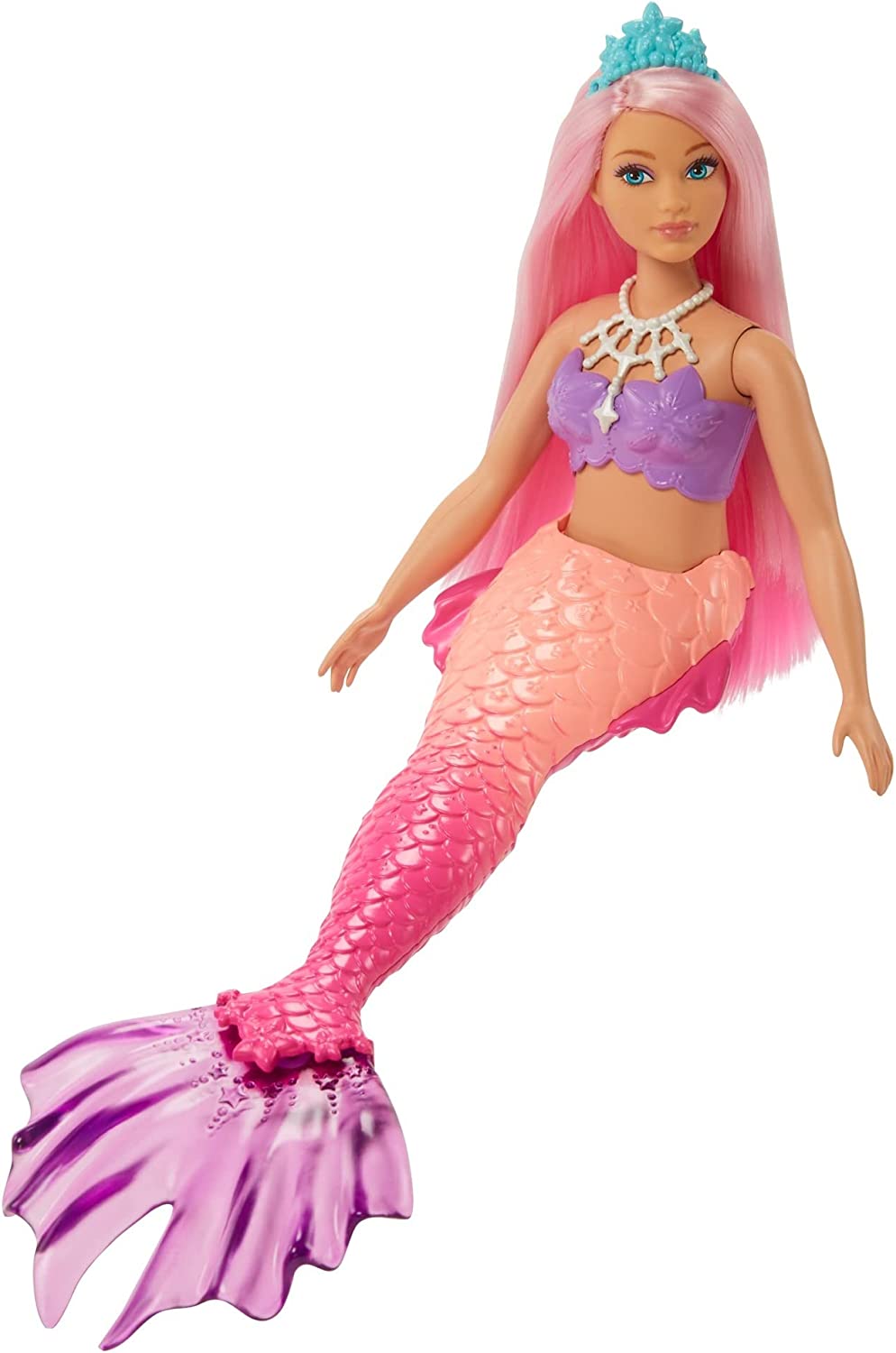 Barao Mattel Barbie Sereia Cabelos Rosa