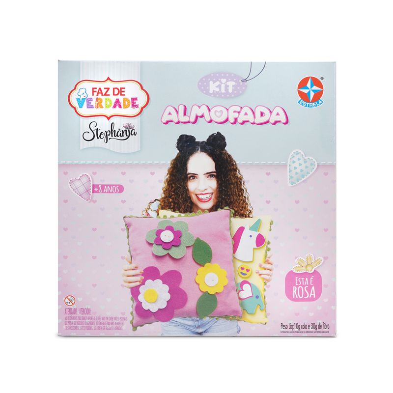 Conjunto-de-Artesanato---Paula-Stephania---Almofada-Rosa-para-Boneca---Estrela-0