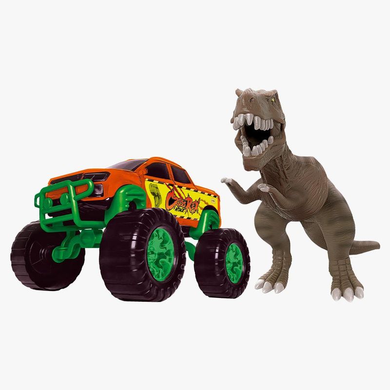 Conjunto-de-Carrinho-e-Figura---Cross-Rex-Attack---T-Rex-e-Pick-Up---Samba-Toys-0