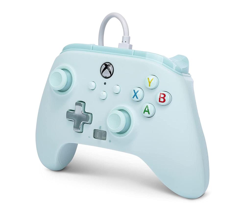 Controle PowerA Wired Cotton Candy Blue (Algodão doce azul com fio) - XBOX- ONE, XBOX-SERIES X/S e PC - Ri Happy