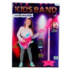 Guitarra-Infantil-com-Microfone---Karaoke---Kids-Band---Rosa---Etitoys-1