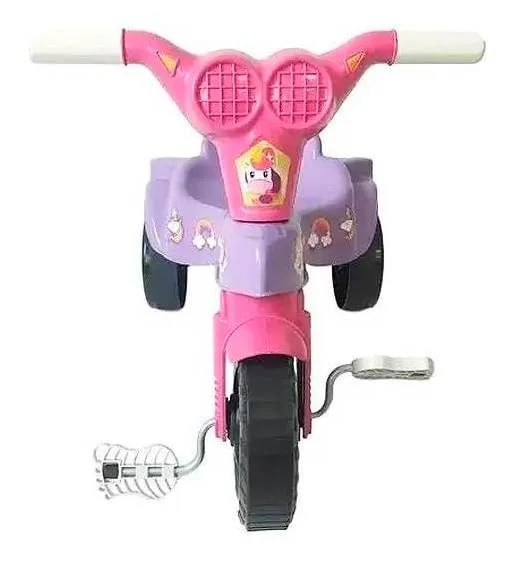 Triciclo Infantil Velotrol Unicórnio Com Empurrador Menina
