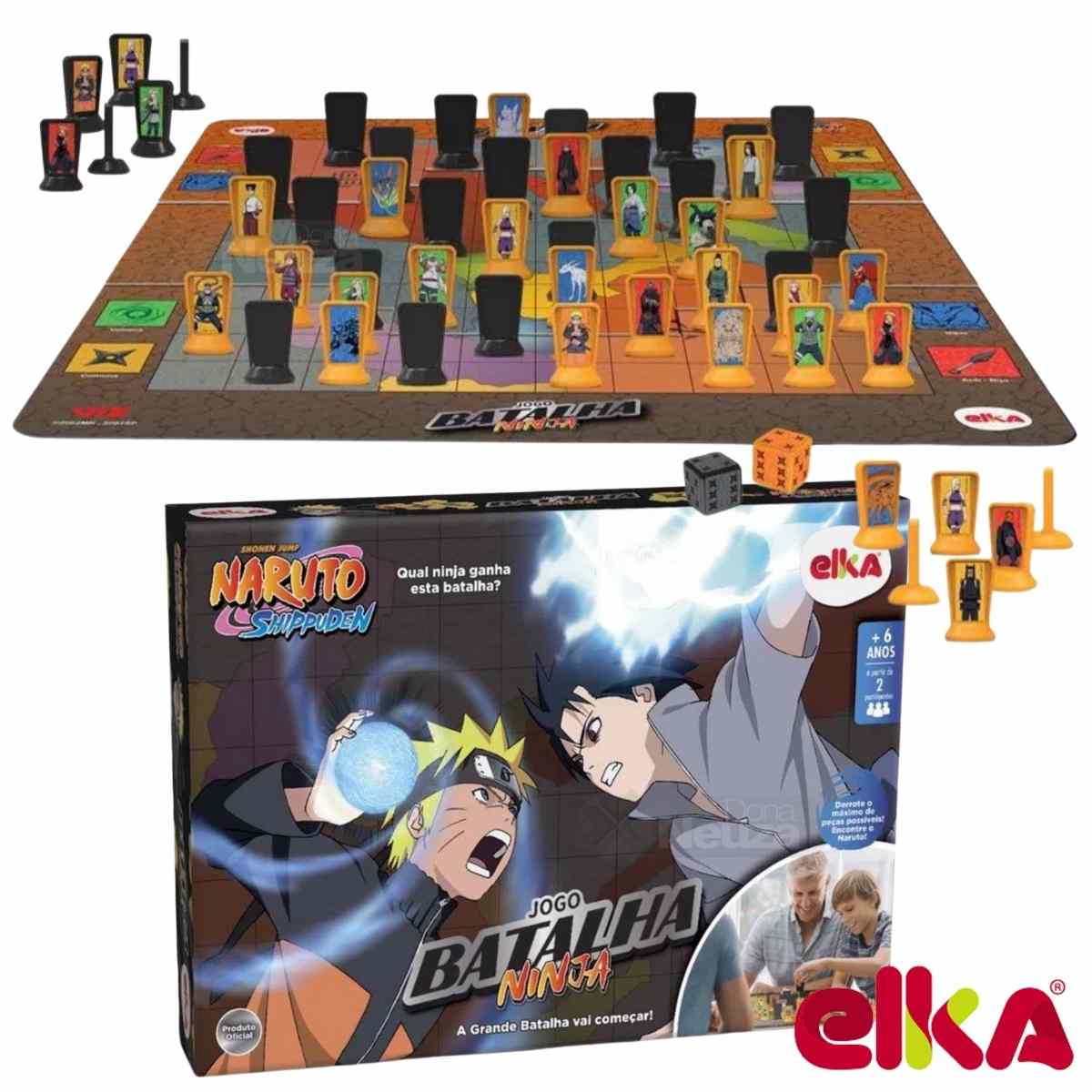Jogo Naruto Rank Ninja Tabuleiro Infantil 1189 - Elka Brinquedos