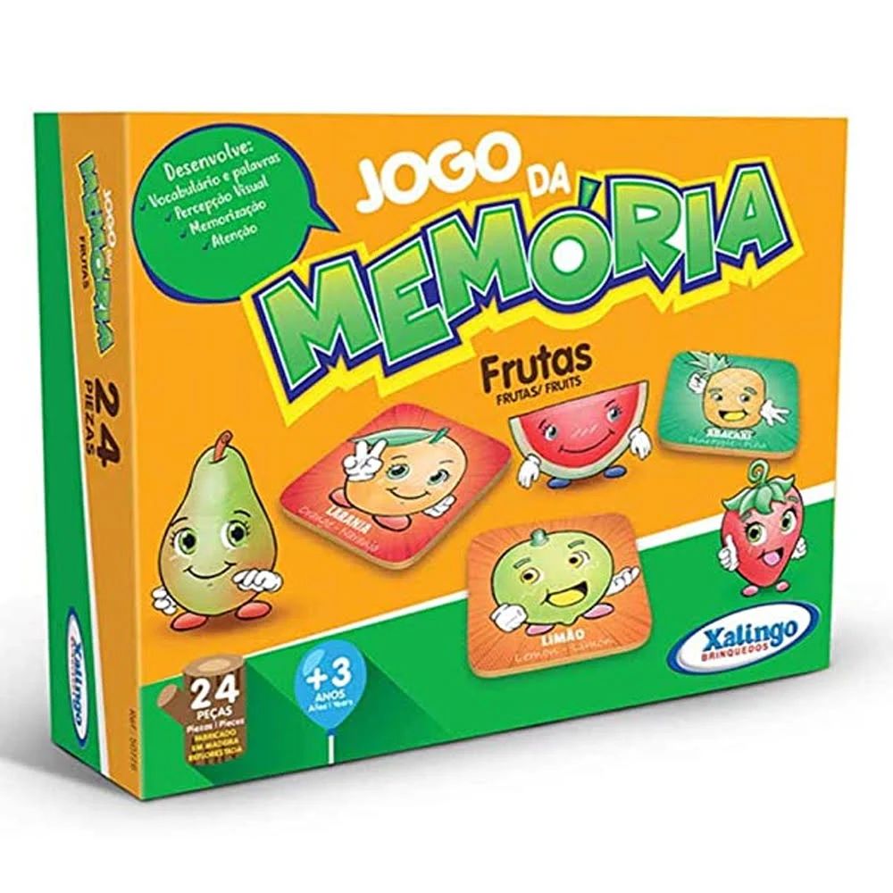 Jogo Da Memoria Frutas 24 Pecas Xalingo - Ri Happy