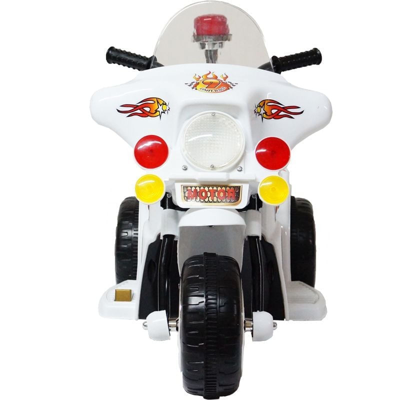 Moto Elétrica Infantil Criança Speed Chopper 6v Branca - Ri Happy