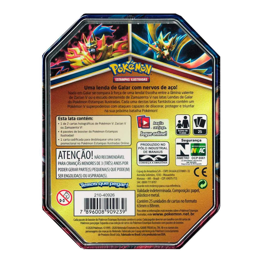 Pokemon - Jogo de cartas colecionáveis Pokémon: Latas Lendas de