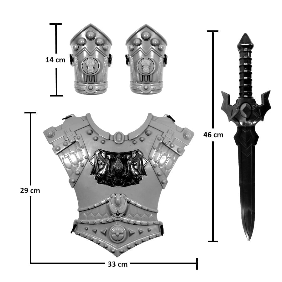 Kit Guerreiro Medieval Escudo e Espada Mini Toys 0369A