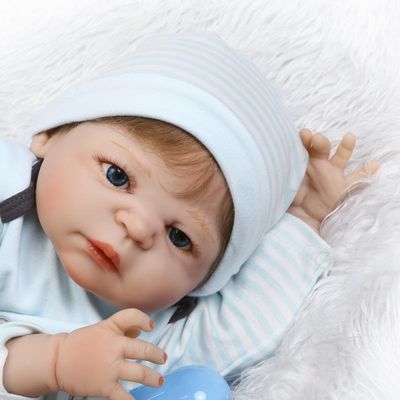 Bebê Reborn Menino Realista 100% Silicone 57cm - Edu - Ri Happy