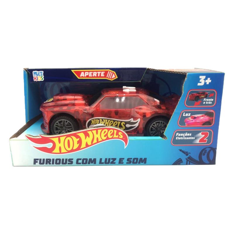 Carrinho Interativo - Hot Wheels - Furious - Vermelho - Multikids