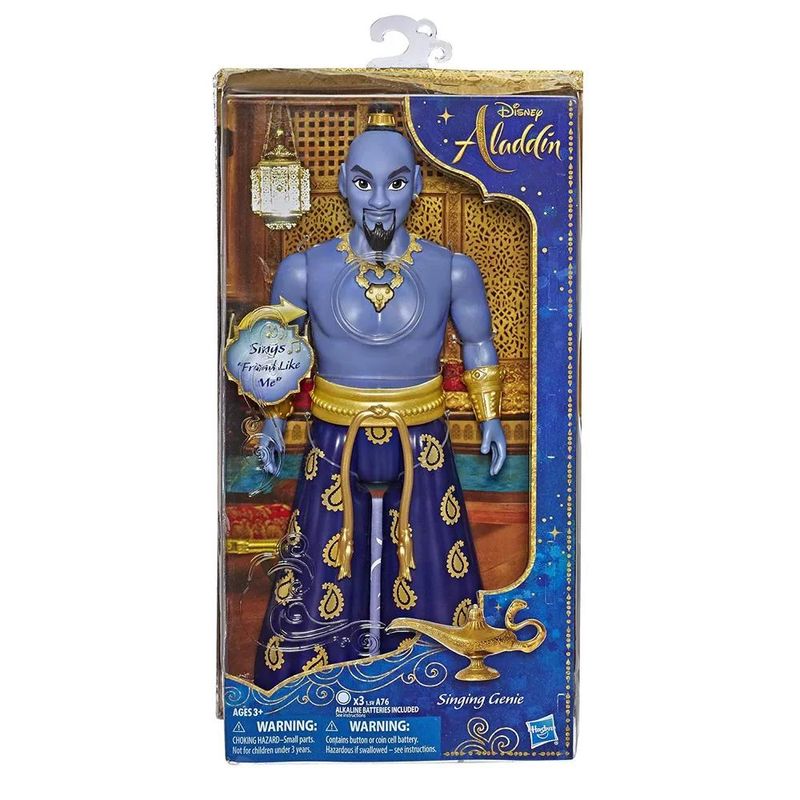 Boneco com Mecanismo - 29 Cm - Disney - Aladdin - Gênio - Hasbro
