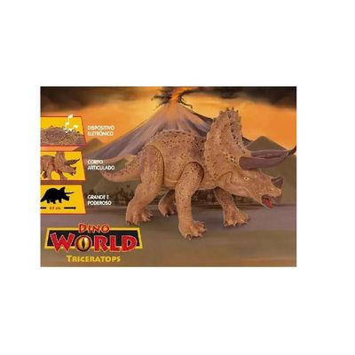 Dinossauro World Triceratops 45cm com Som - Cotiplás