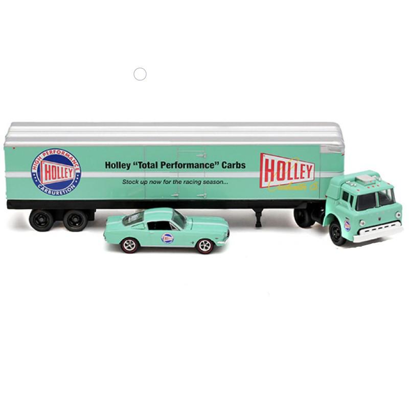 Conjunto-De-Carrinhos-Miniatura---Caminhao-Cegonha-Holley---California-Toys---Verde-0