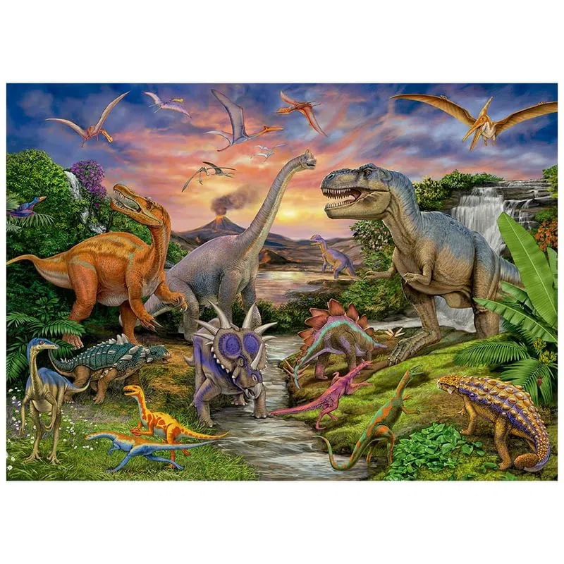 Quebra-Cabeça - Dinossauros - 100 Peças - Grow - Ri Happy