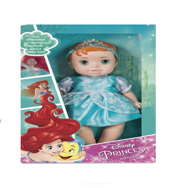Boneca-de-Vinil---30-Cm---Disney---Princesas---Baby-Ariel-Luxo---Mimo---Vestidos-sortidos-1