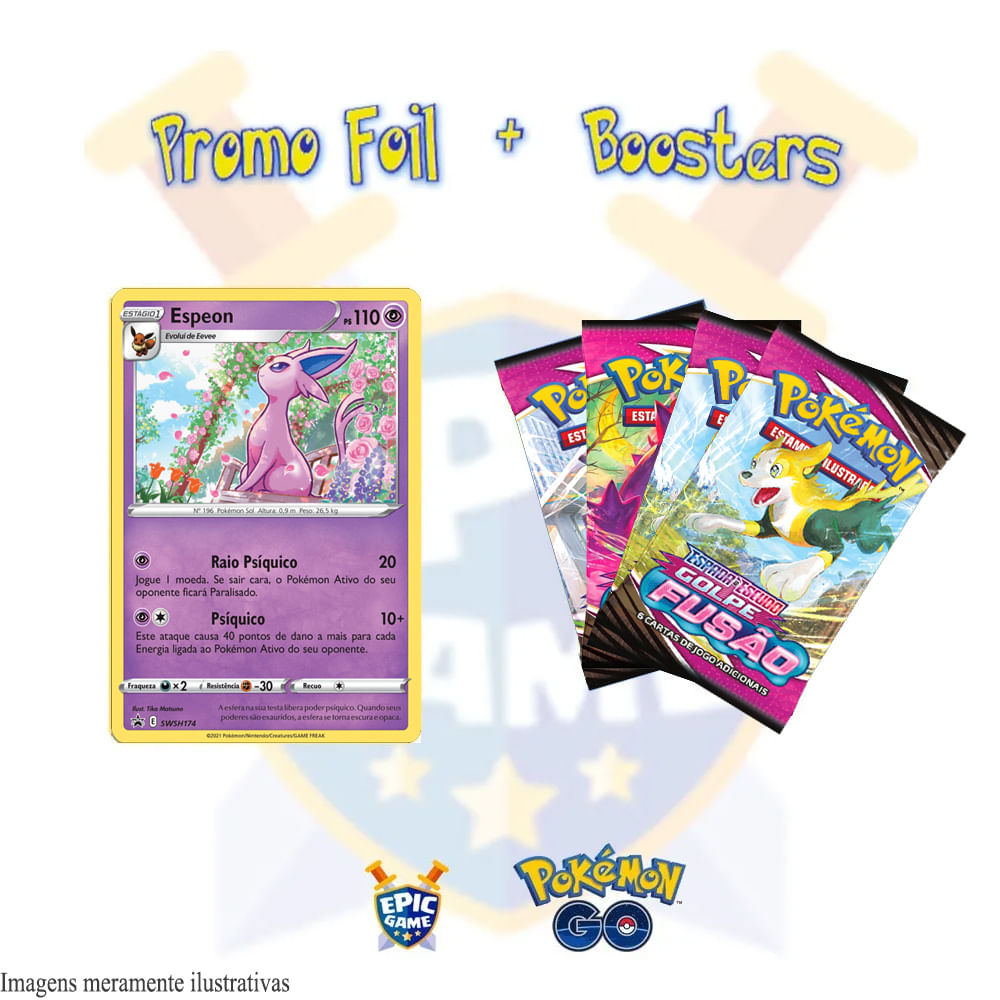 Blister Quádruplo Pokémon Golpe Fusão - Espeon - Ri Happy