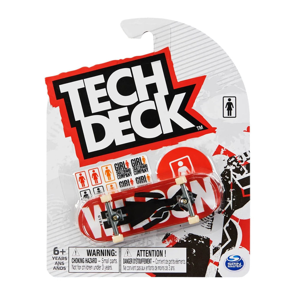 Skate De Dedo - Tech Deck - Real Skateboard A Vermelho - Sunny - D