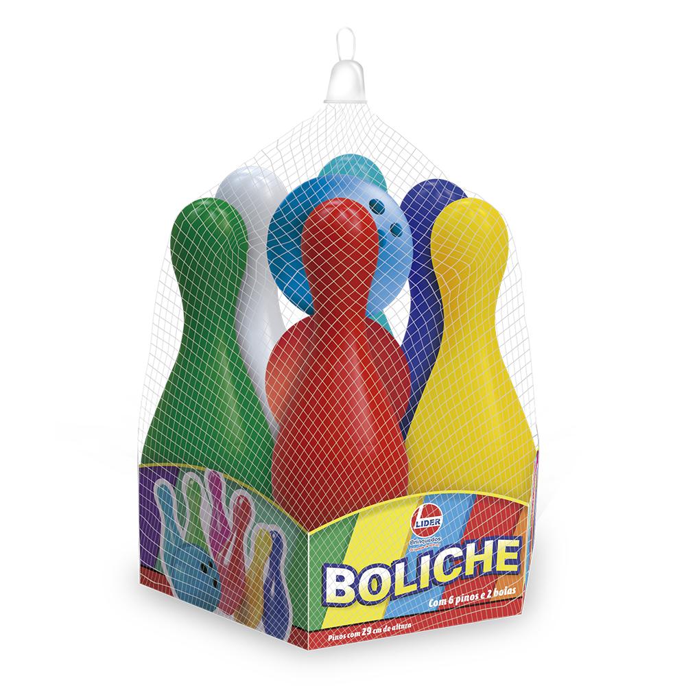 Boliche Bolichão 8 Peças Grandes Coloridas - Lider - Lojas França