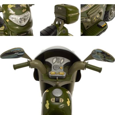 Moto Eletrica Infantil Grande 12v Sprint Turbo Com Capacete