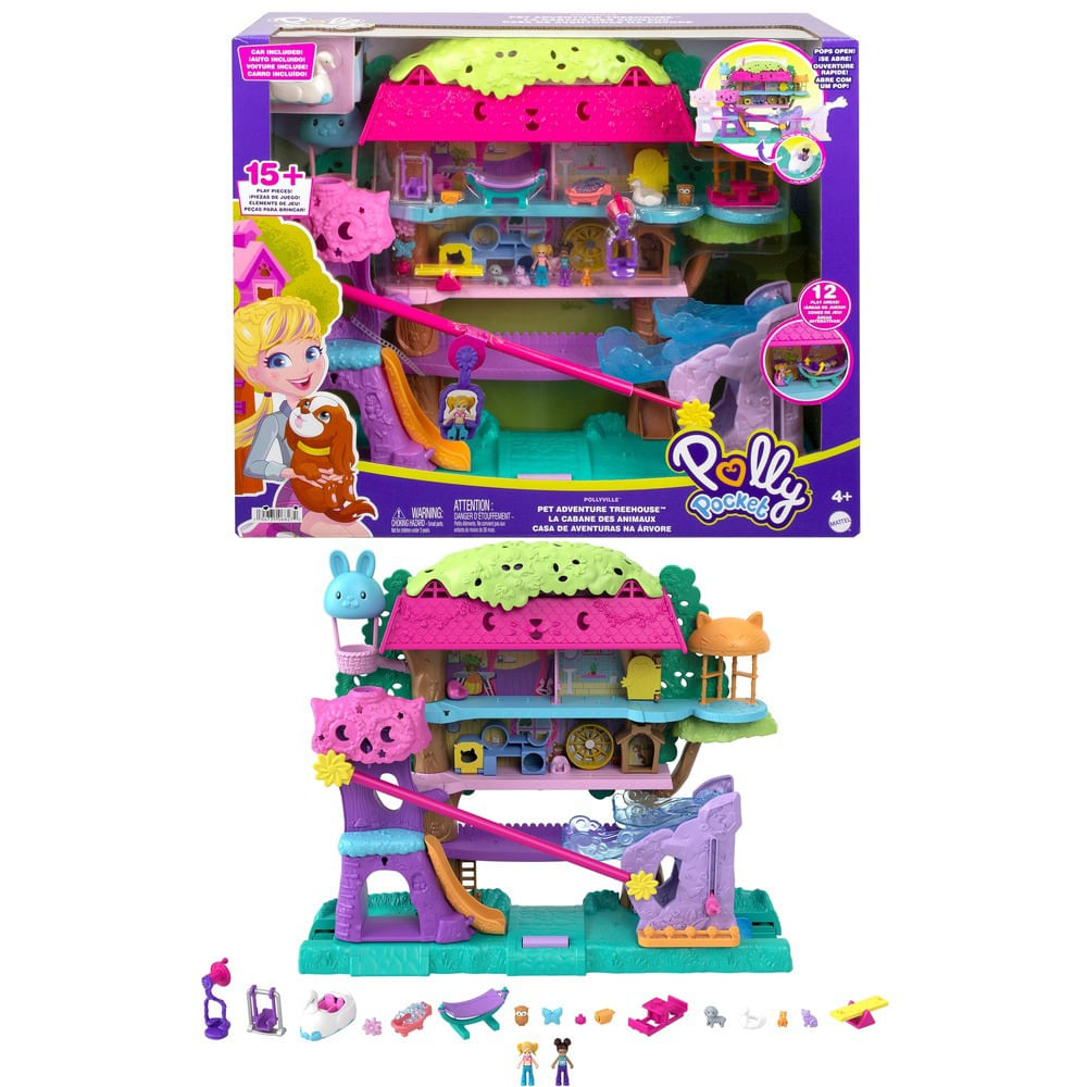 Polly Wall Party Casa da Arvore - Y7113 : : Brinquedos e Jogos