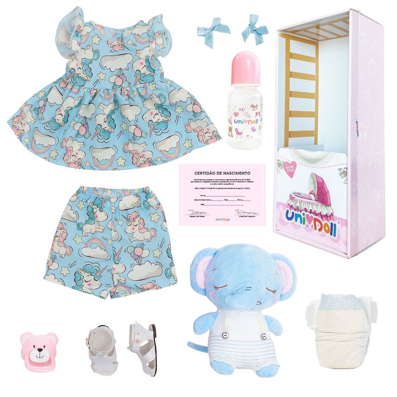 Boneca-Bebe-Reborn---Alice-e-Elefantinho---55-cm---Azul---Unidoll-3