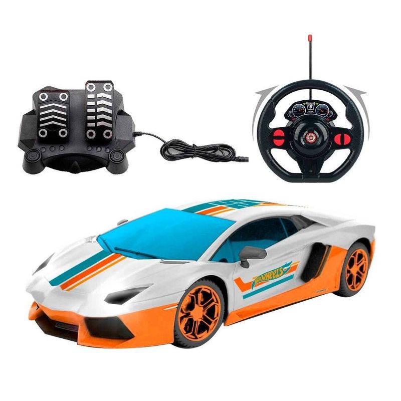 Carrinho Controle Remoto Hot Wheels Turbo Tiger 7 funções Recarregável -  Candide