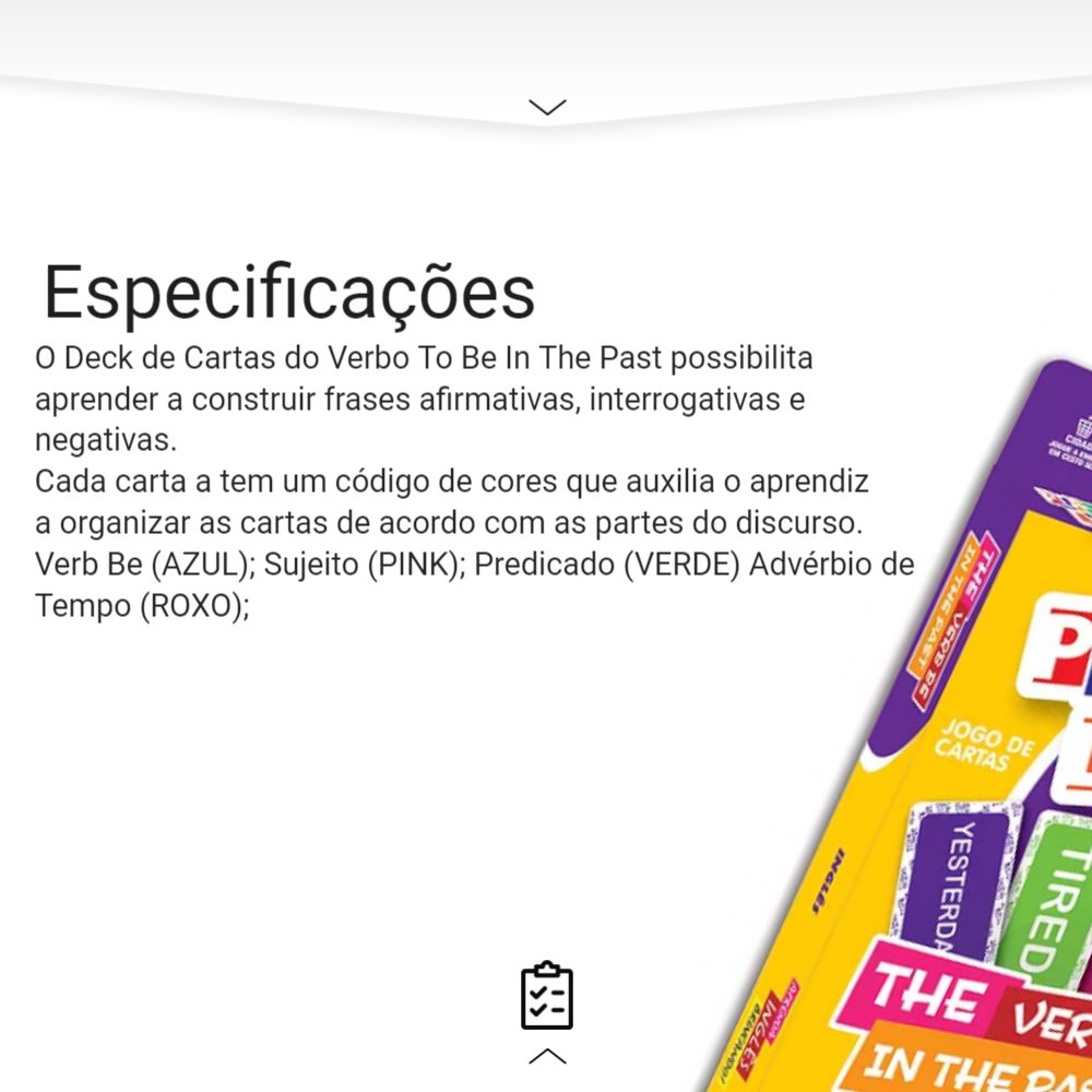 Aprenda Inglês Brincando - Jogo de Cartas - Verbo To Be - Play To