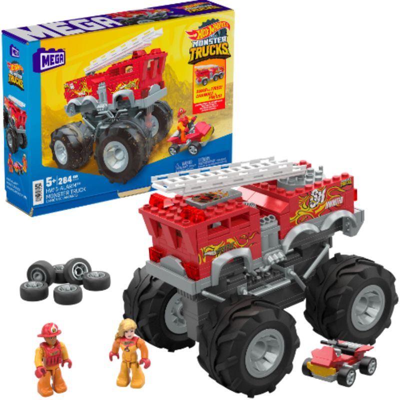 Blocos-de-Montar---Mattel---Hot-Wheels---Mega----Monster-Trucks---5-Alarm---284-Pecas-0