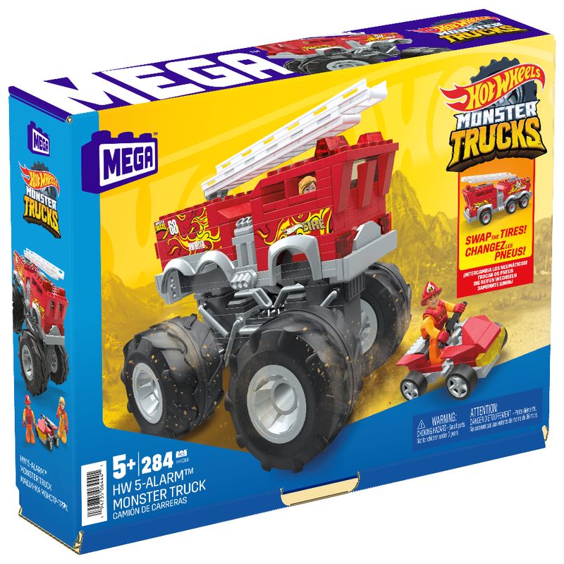 Blocos-de-Montar---Mattel---Hot-Wheels---Mega----Monster-Trucks---5-Alarm---284-Pecas-1