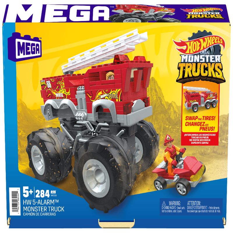Blocos-de-Montar---Mattel---Hot-Wheels---Mega----Monster-Trucks---5-Alarm---284-Pecas-3