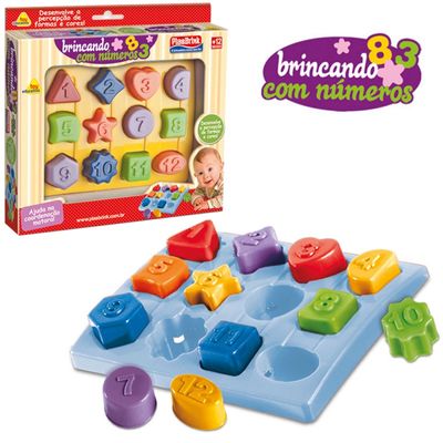 Brinquedo Infantil Jogo Educativo Criancas Pedagogico +3 Anos Pesque e  Conte Carimbras 4750 - Impherial Shop