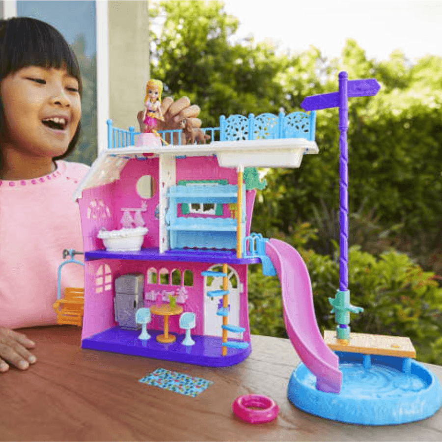 Playset e Mini Boneca - Polly Pocket - Casa do Lago da Polly - Mattel - Ri  Happy