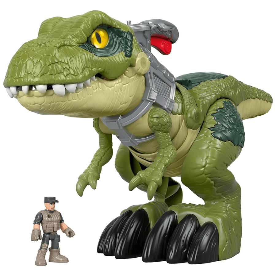 Kit Dinossauro T-Rex Mordida Feroz e Indominus Rex Imaginext Ri