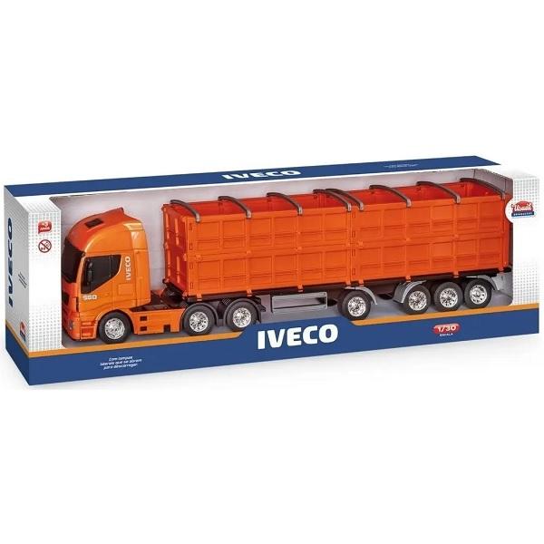 Carreta de Brinquedo Iveco com Trator Escavadeira Realistas Usual - Ri Happy