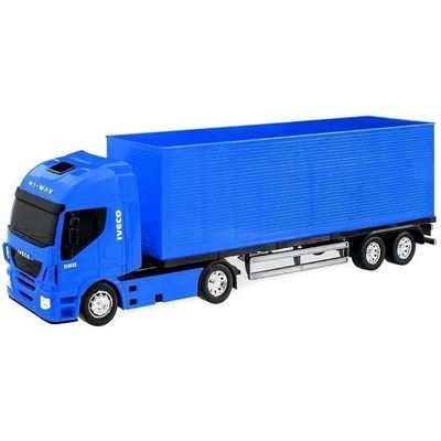 Caminhão de Brinquedo Iveco com Toras de Madeira 40cm Azul - Ri Happy