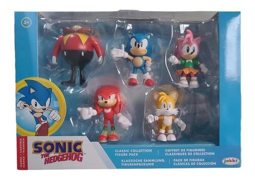 Kit 5 Boneco Sonic The Hedgehodg Pack De 7 Cm Original - Ri Happy