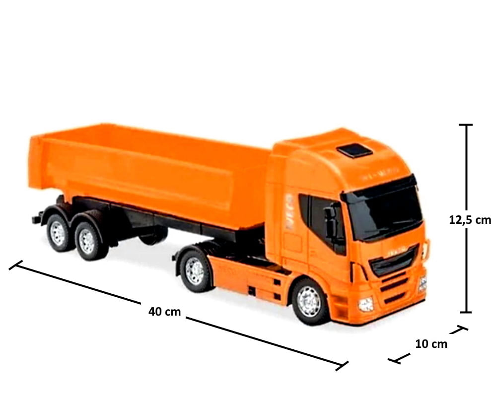 Caminhão Caçamba de Brinquedo Iveco de Areia Carreta Realista no Shoptime